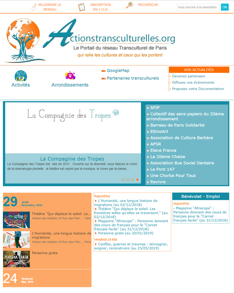 Nouveauté : Vos Agendas sur Actionstransculturelles.org