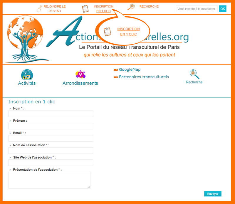 Les nouvelles catégories sur Actionstransculturelles.org
