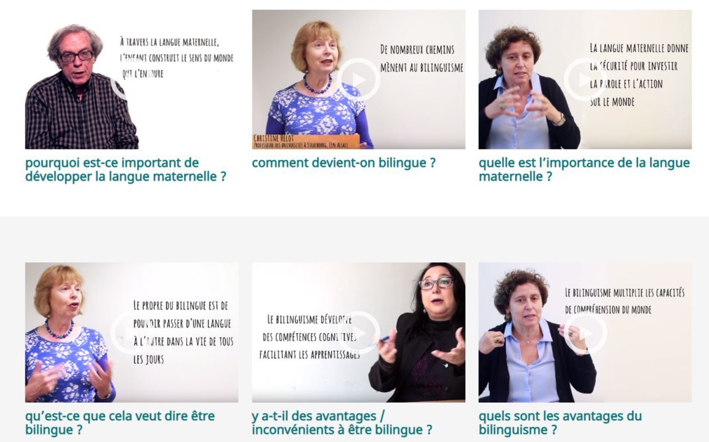 Vidéos sur le bilinguisme et le plurilinguisme