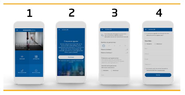 Application signalement du SamuSocial de Paris
