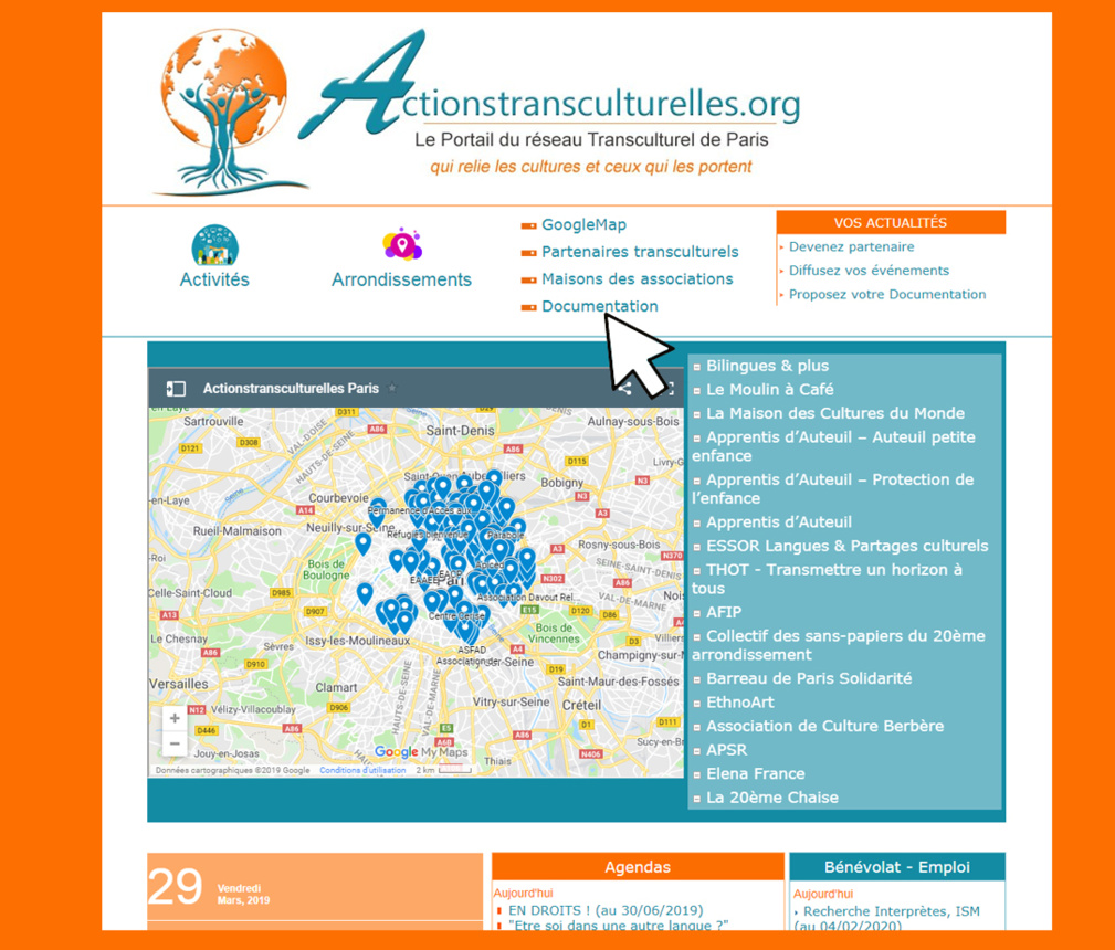 Ouverture d'une section Documentation