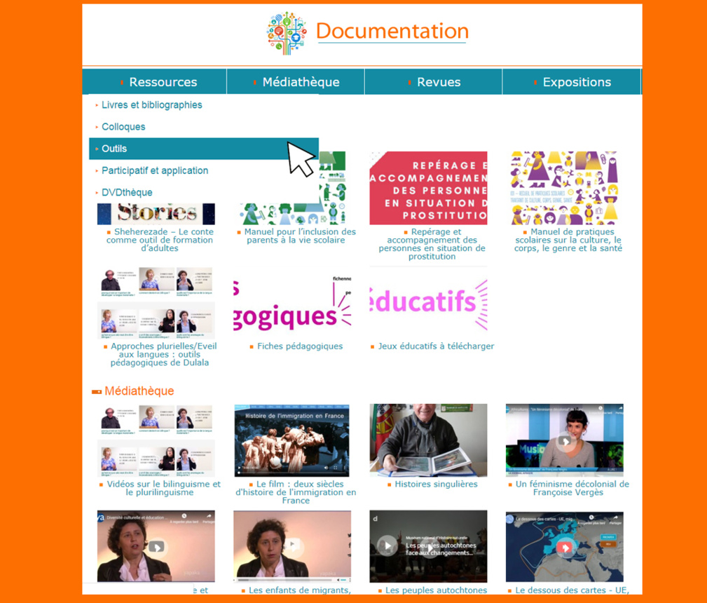 Ouverture d'une section Documentation
