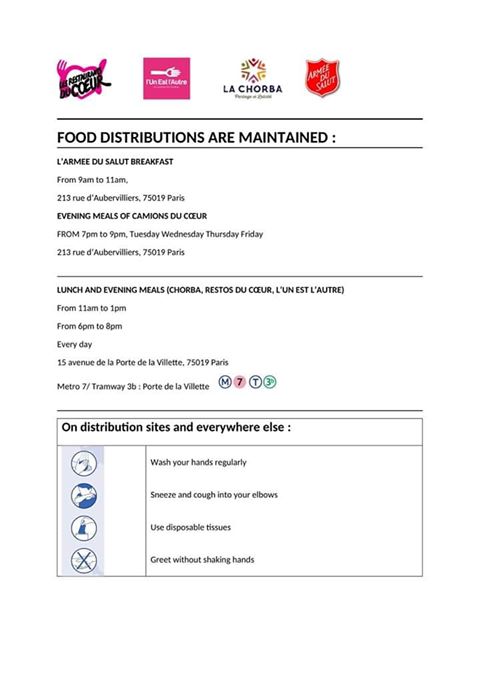 Distribution alimentaire dans Paris