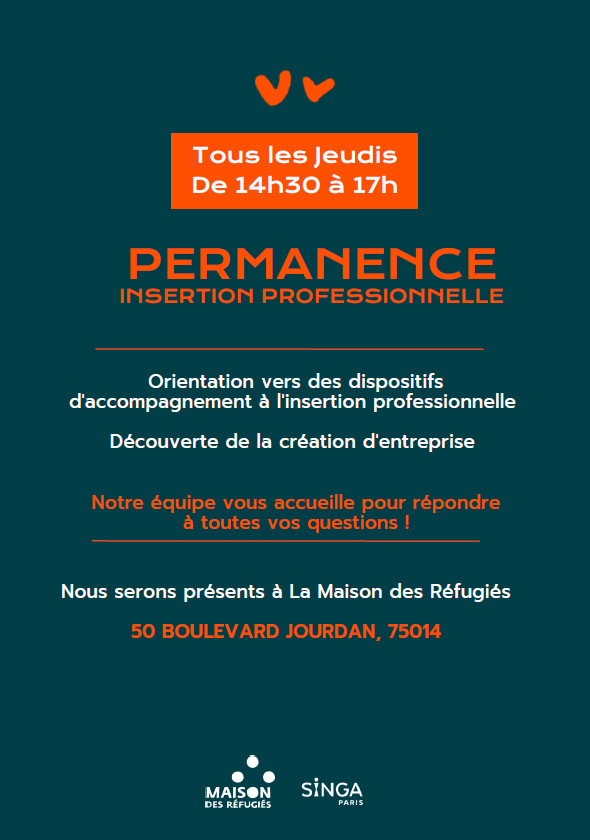 Permanence d'accompagnement à l'insertion professionnelle avec SINGA