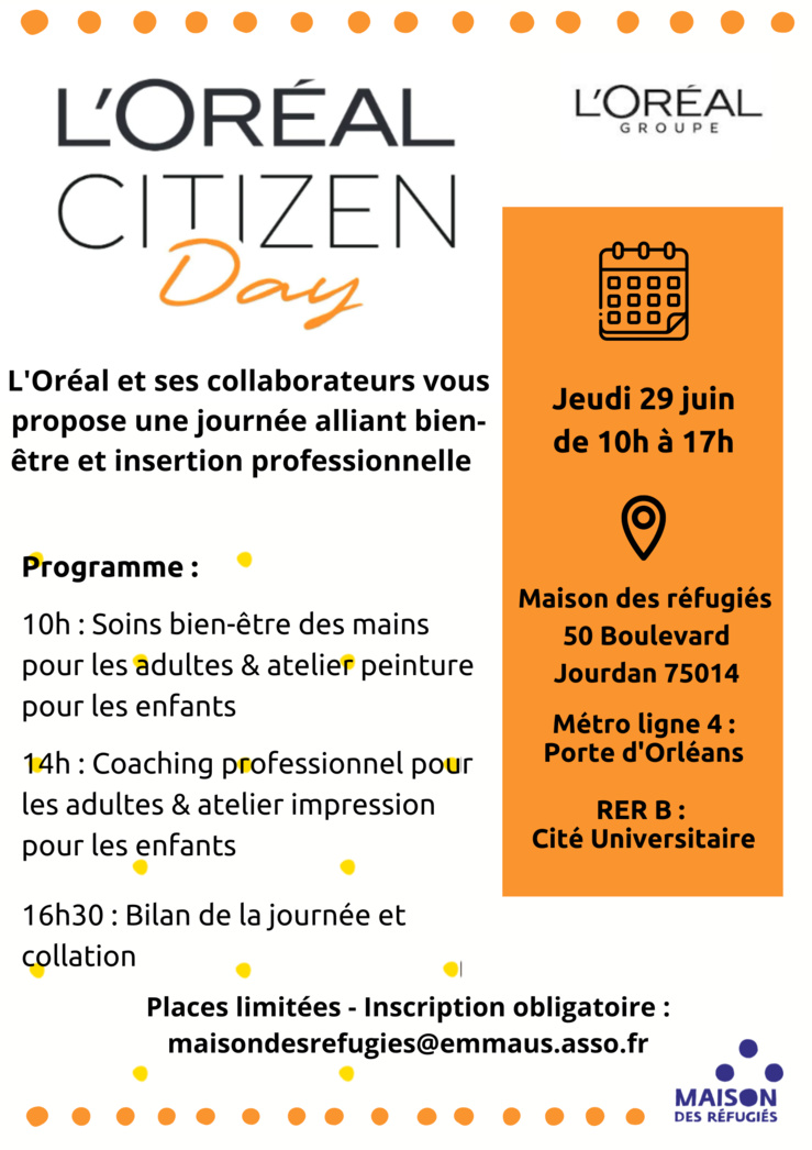 Jeudi 29 juin : l'Oréal Citizen Day Jeudi 29 juin : l'Oréal Citizen Day