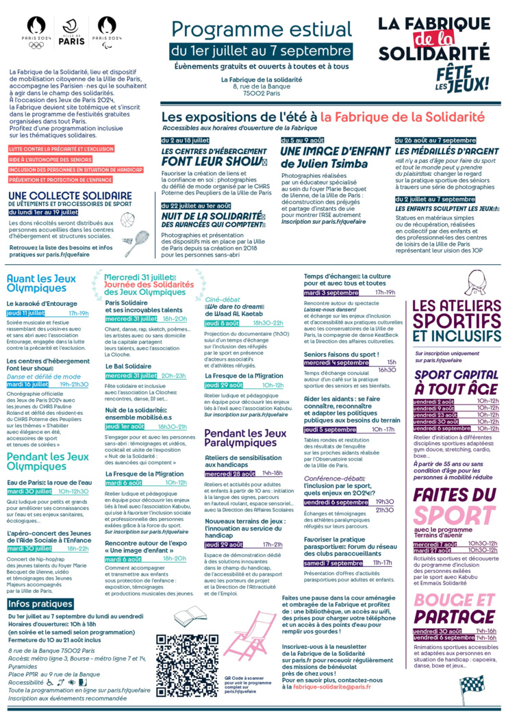 Paris avec les réfugiés : JOP2024 Paris avec les réfugiés : JOP2024