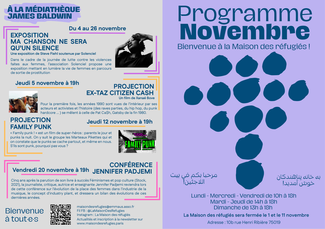 Programme & flyer mensuel Maison des réfugiés Programme & flyer mensuel Maison des réfugiés