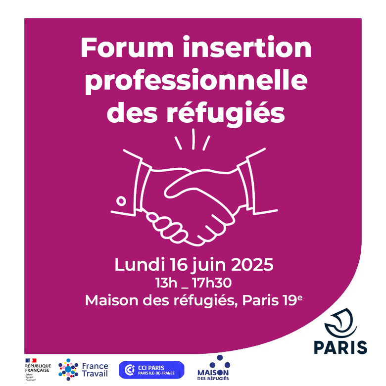 Lundi 16 juin : Forum pour l'insertion professionnelle des réfugiés ! 