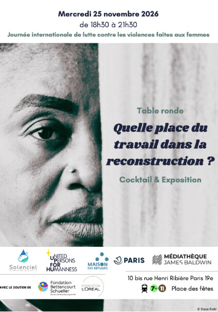 Mercredi 25 novembre - Table ronde "Le travail dans la reconstruction et l’émancipation quand on a été victime de violence" avec Solenciel