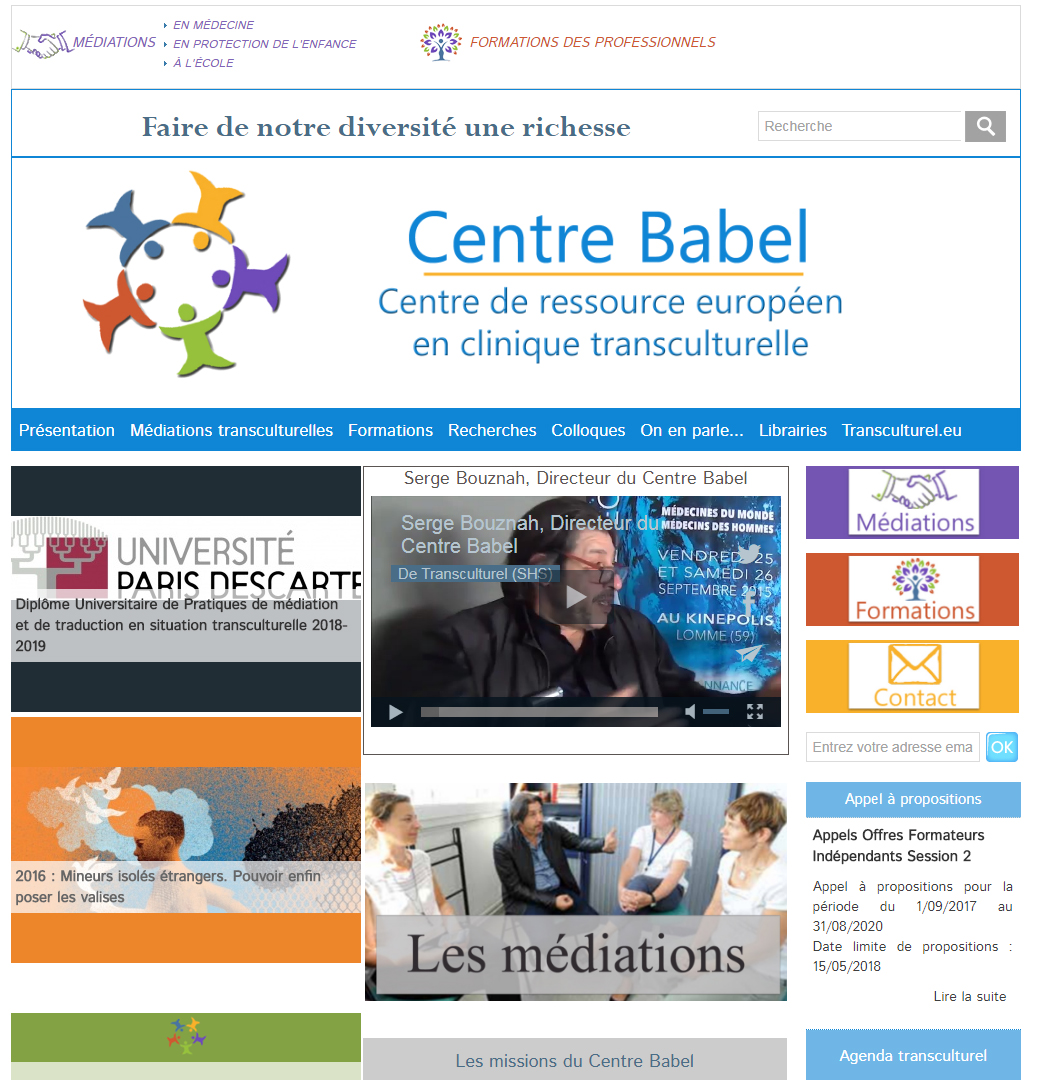 Centre Babel, Centre de ressources européen en clinique transculturelle