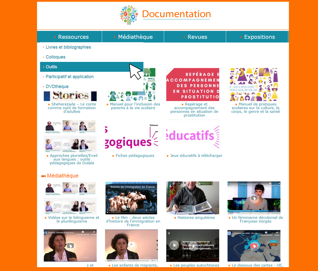Ouverture d'une section Documentation