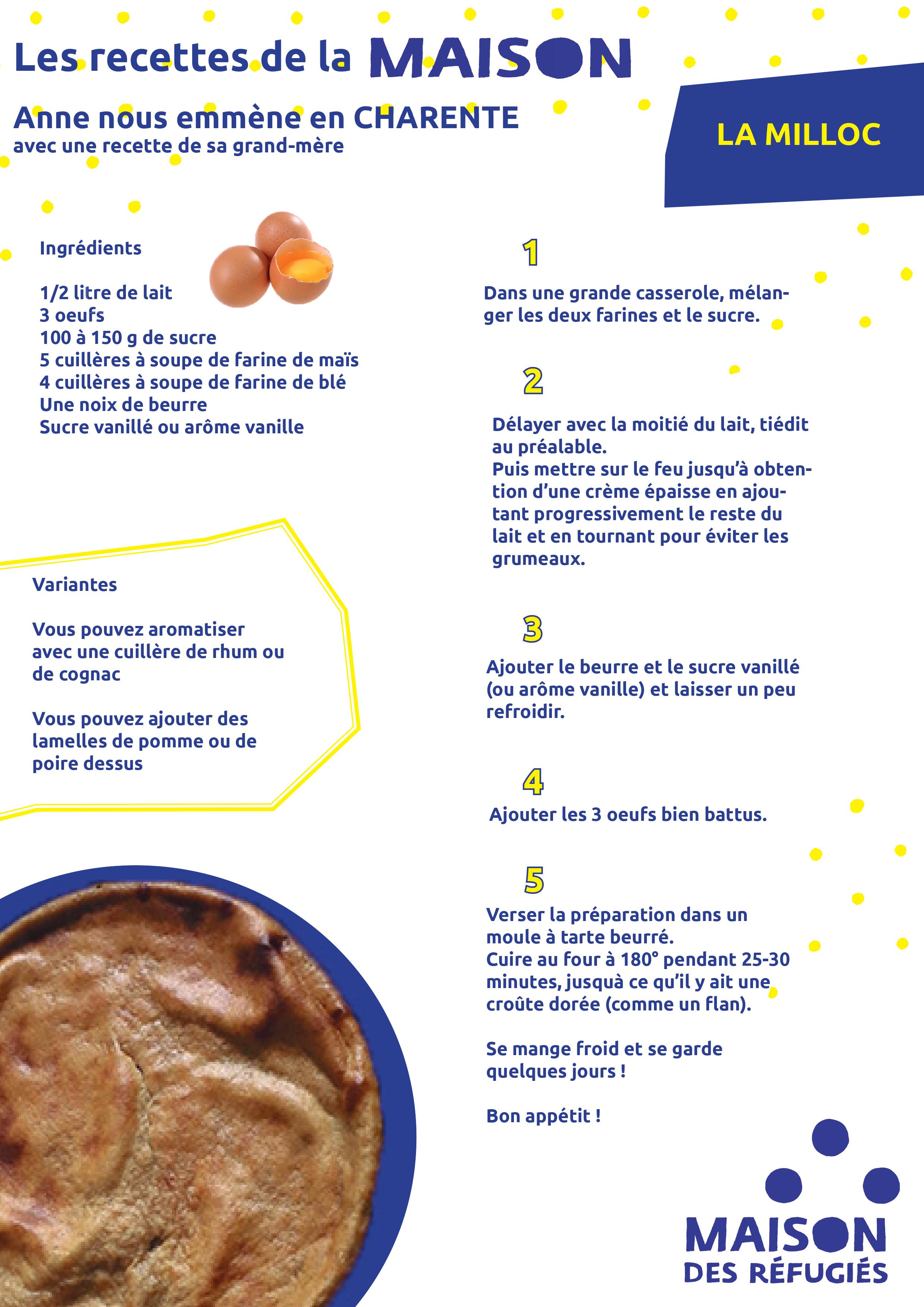 Les recettes de la Maison