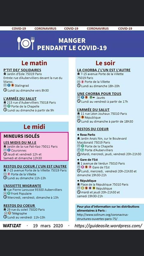 Distribution alimentaire dans Paris Distribution alimentaire dans Paris