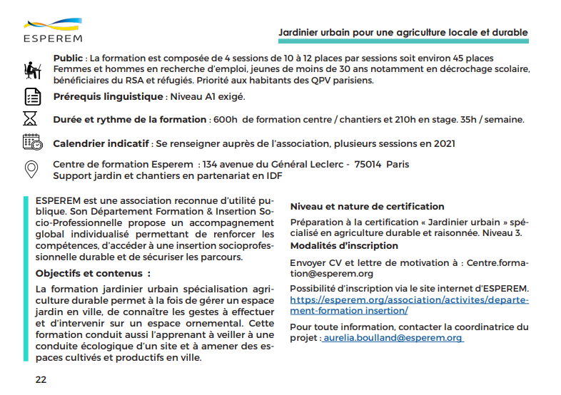 Les formations Paris Tous en jeux 2021