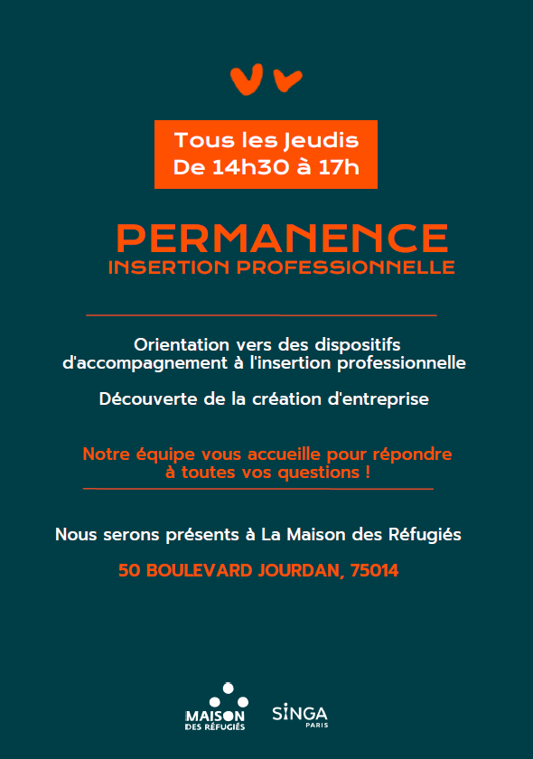 Permanence d'accompagnement à l'insertion professionnelle avec SINGA