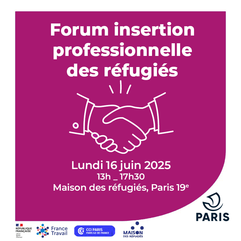 Lundi 16 juin : Forum pour l'insertion professionnelle des réfugiés ! 