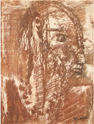 Zirignon Grobli, Figure du passé. 1995 (70 x 60)