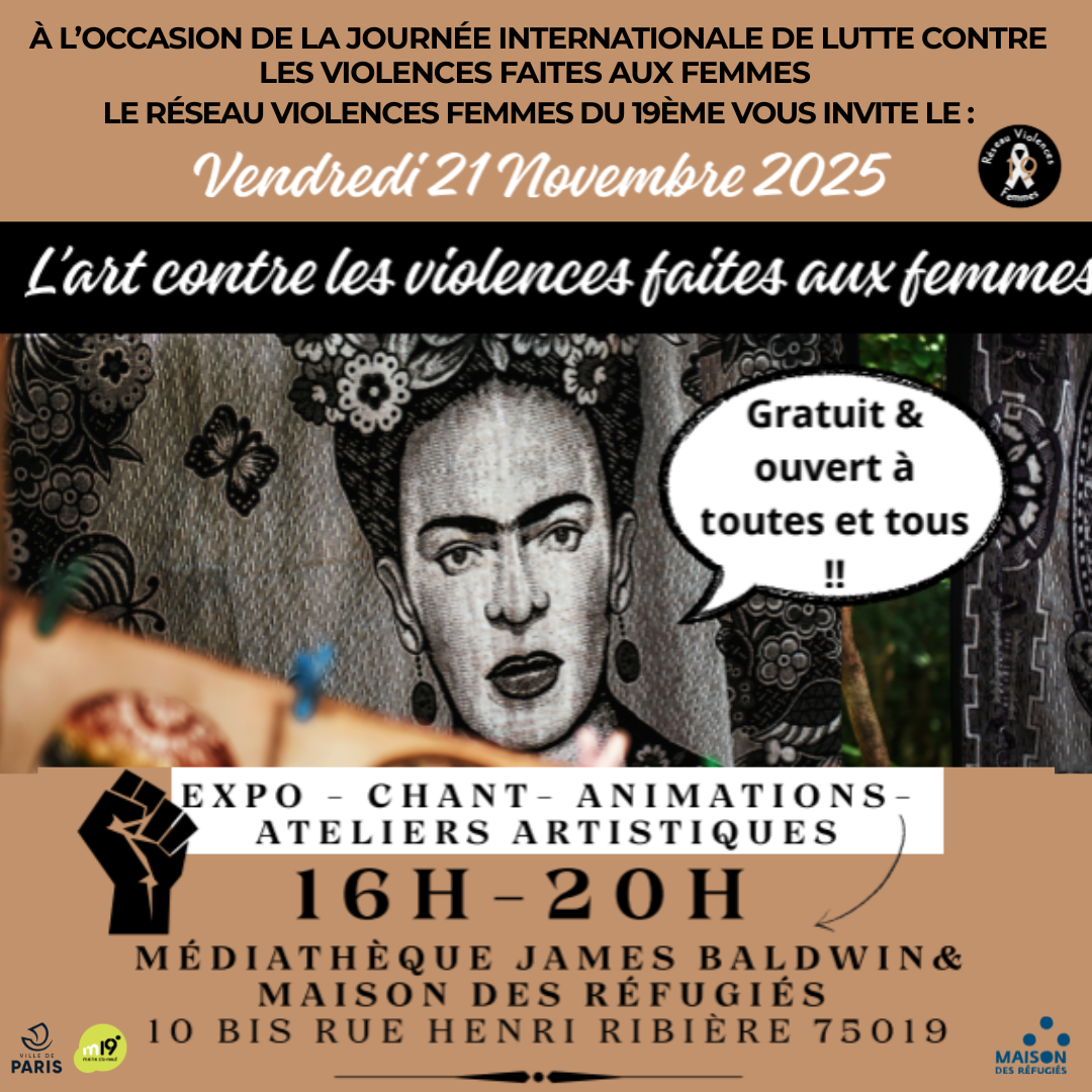 Vendredi 21 novembre -  Participez à l'évènement : L'art contre les violences faites aux femmes !