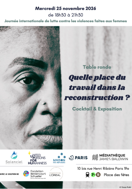 Mercredi 25 novembre - Table ronde "Le travail dans la reconstruction et l’émancipation quand on a été victime de violence" avec Solenciel