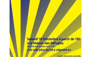  "Je suis plus qu'un.e migrant.e" : 18 décembre 2021 à la Maison des réfugiés