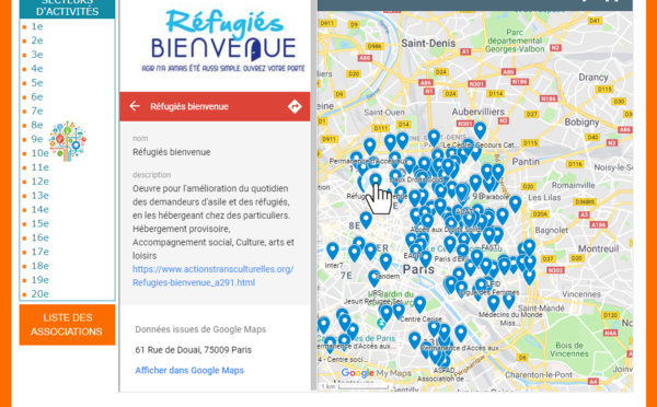 Naviguer avec la Google Map sur Actionstransculturelles.org