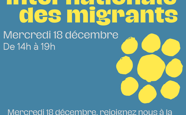 SAVE THE DATE - 18 décembre : Journée internationale des migrants !